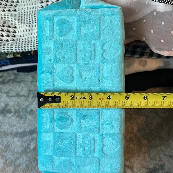 Juicy Couture Logo Travel Cosmetic Bag Teal Blue Makeup Case Y2K NEW - Picture 11 of 11